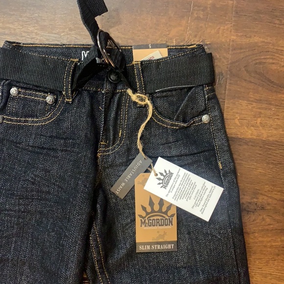 New BOY’S M. Gordon Black DENIM JEANS STRAIGHT LEG - Picture 3 of 14